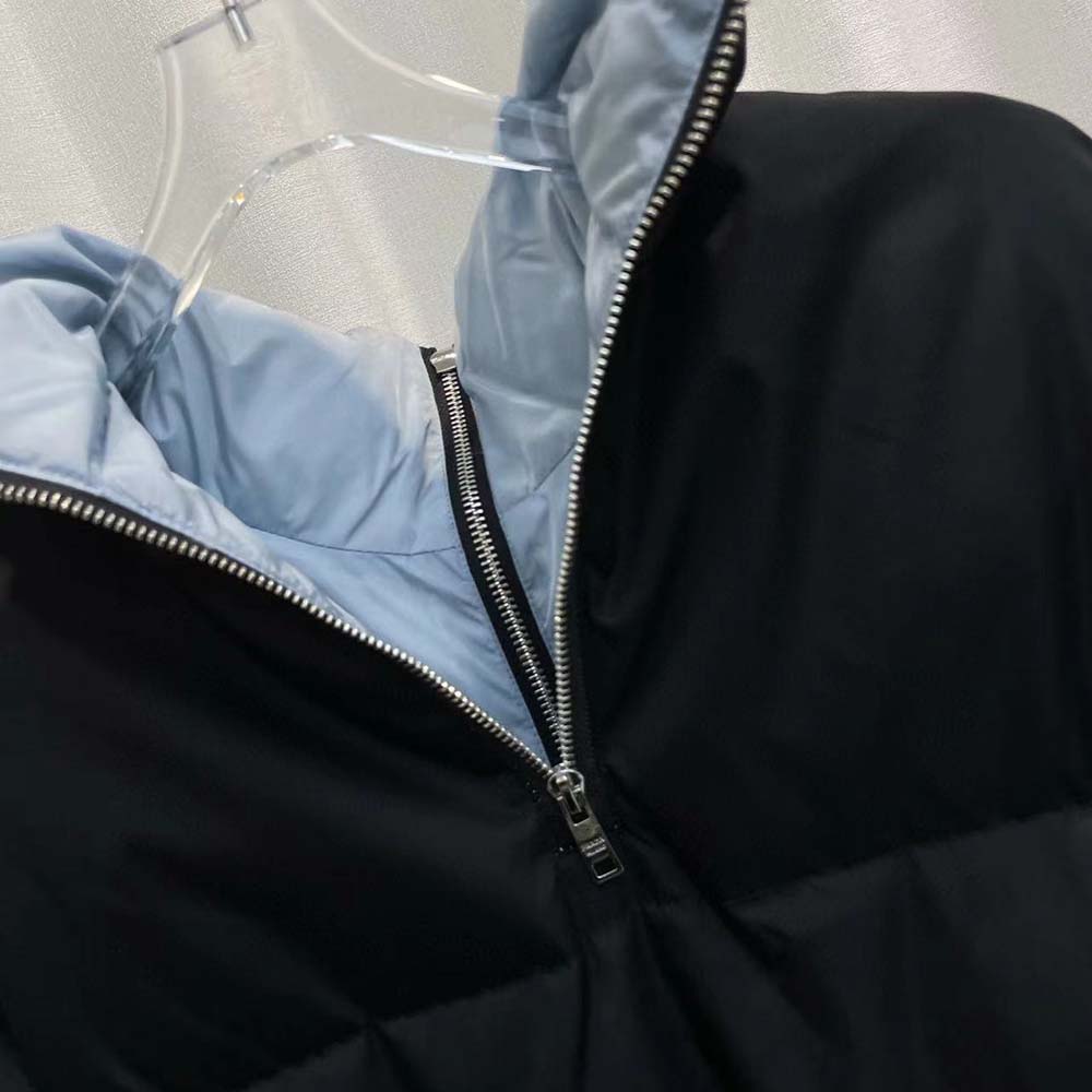 Prada Women Re-Nylon Gabardine Down Coat-Black - image 6