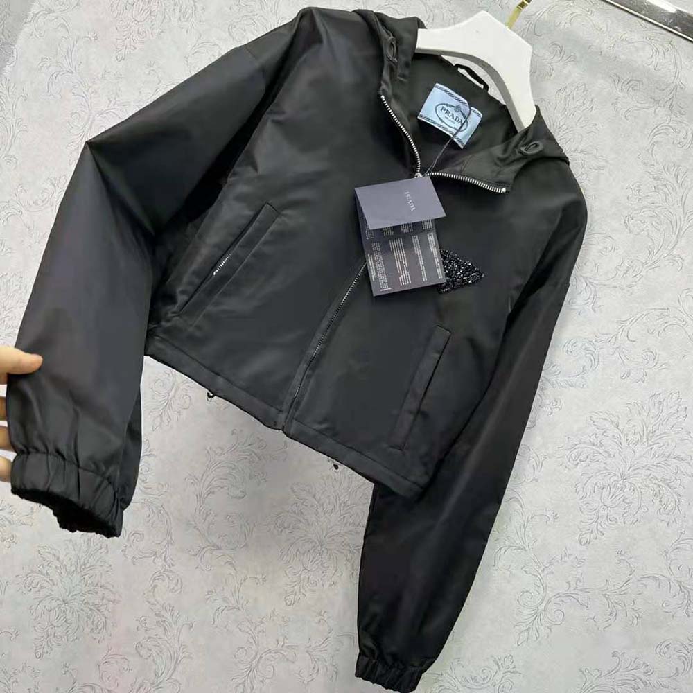 Prada Women Technical Silk Shirt-Black - image 4