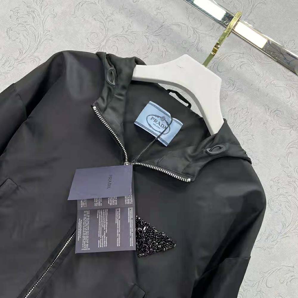 Prada Women Technical Silk Shirt-Black - image 5