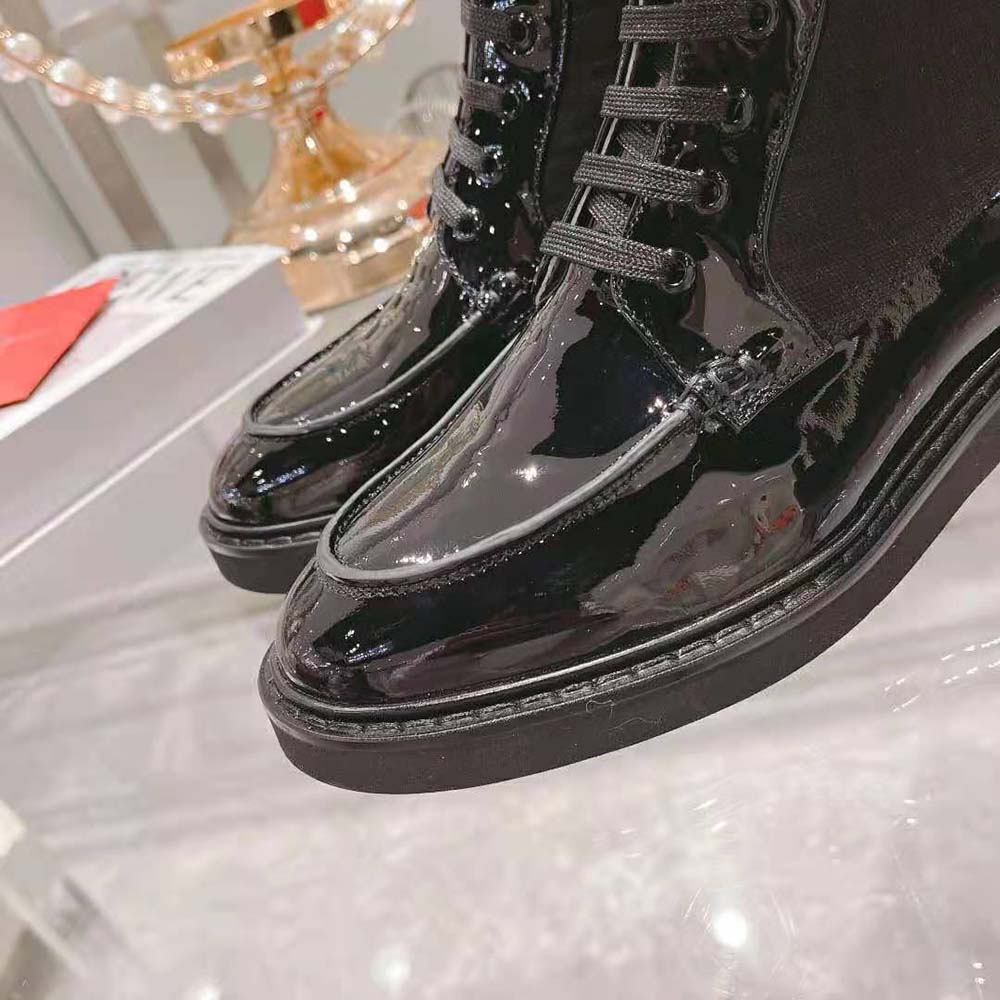 Roger Vivier Women Viv’ Rangers Strass Buckle Boots in Fabrics-Black - image 10