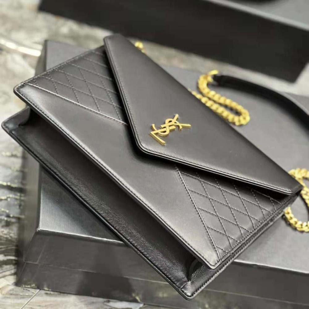 Saint Laurent YSL Women Chain Bag Gaby in Quilted Lambskin - image 6