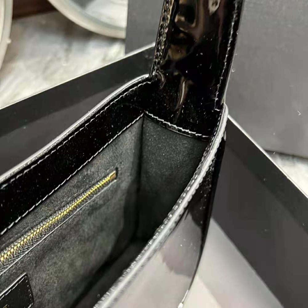 Saint Laurent YSL Women Le 5 A 7 Hobo Bag in Patent Leather-Black - image 10