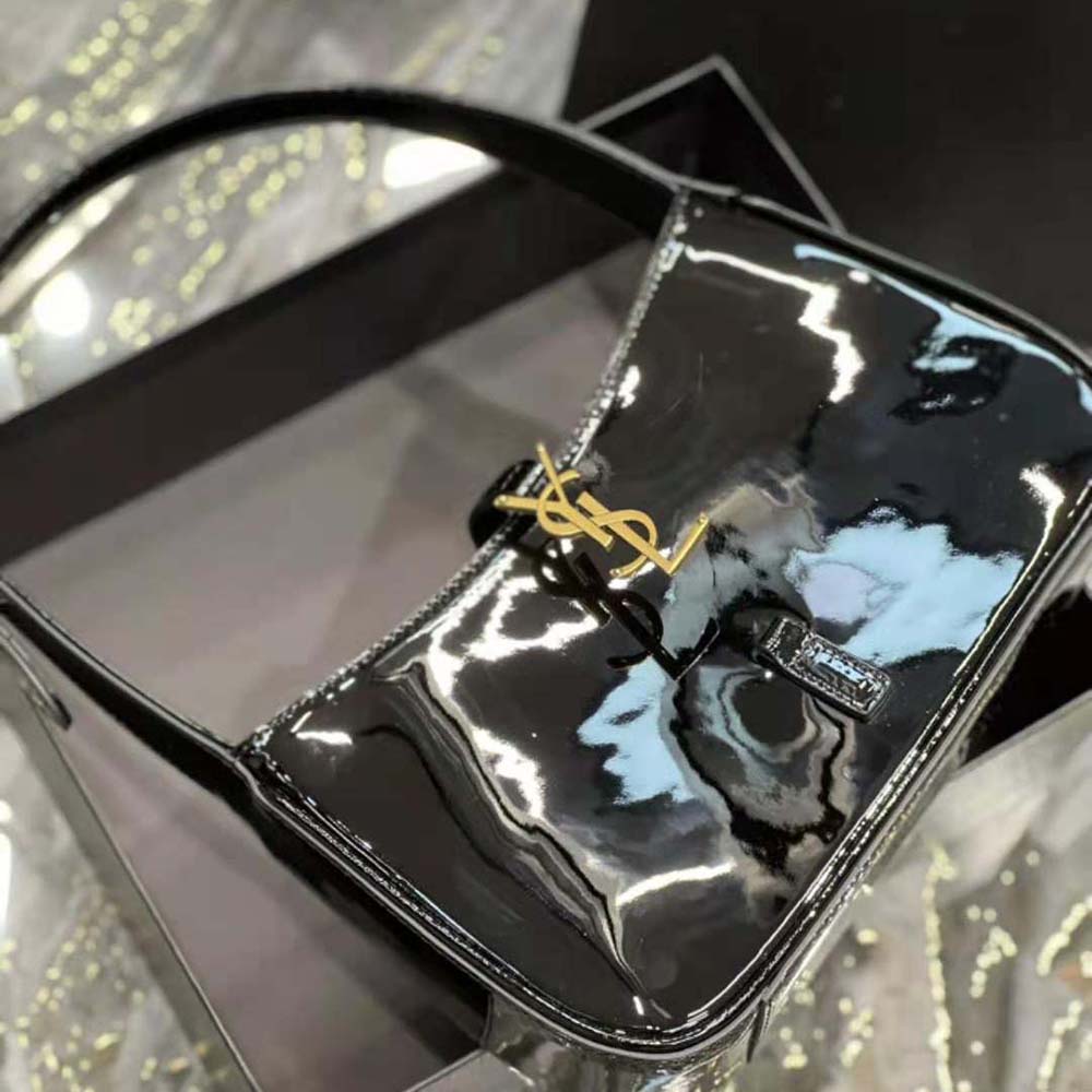 Saint Laurent YSL Women Le 5 A 7 Hobo Bag in Patent Leather-Black - image 7