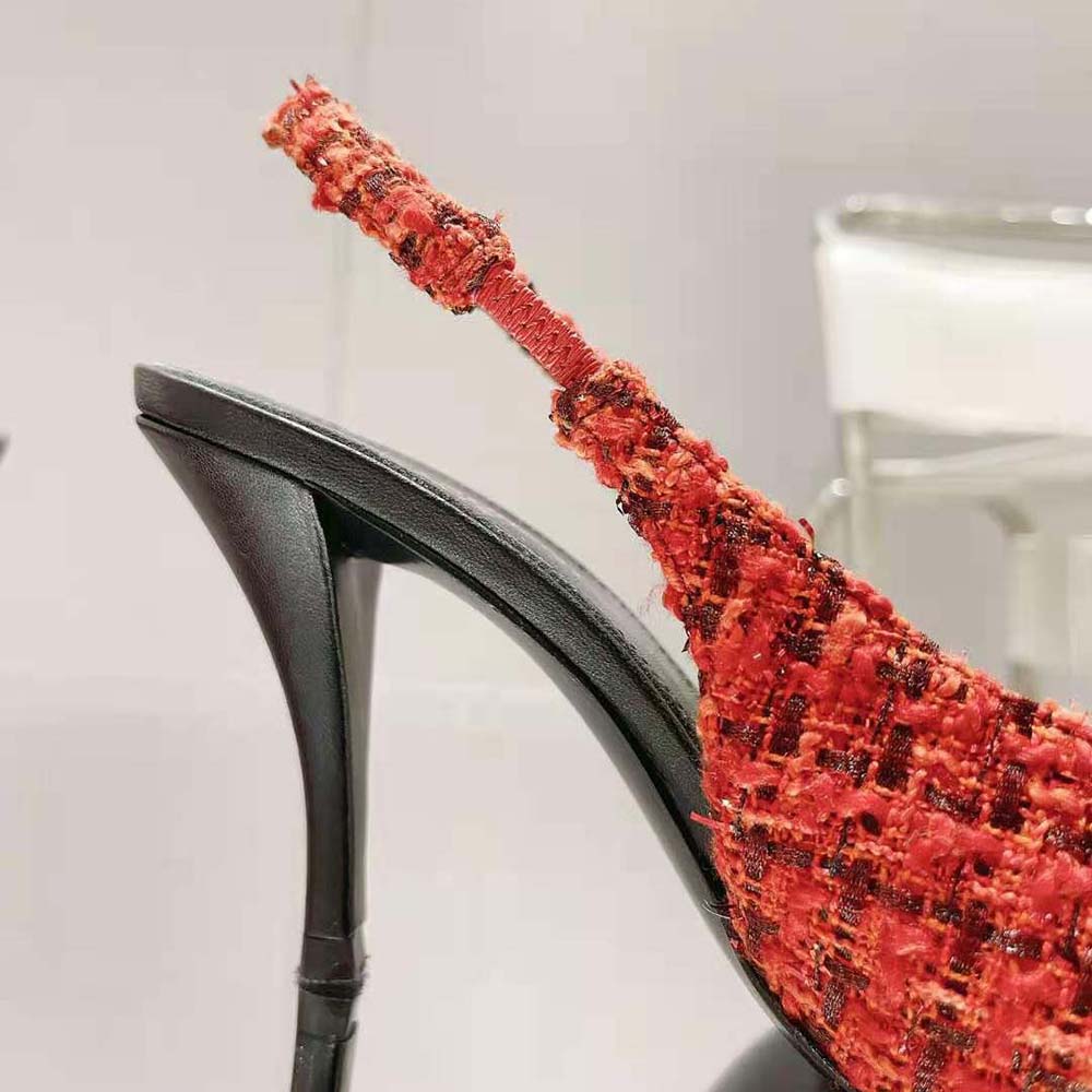Saint Laurent YSL Women Vesper Slingback Pumps in Saint Laurent Tweed - image 9
