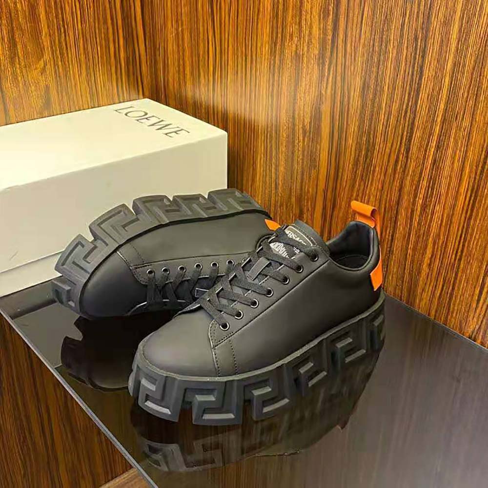 Versace Men Greca Labyrinth Trainers-Black - image 4