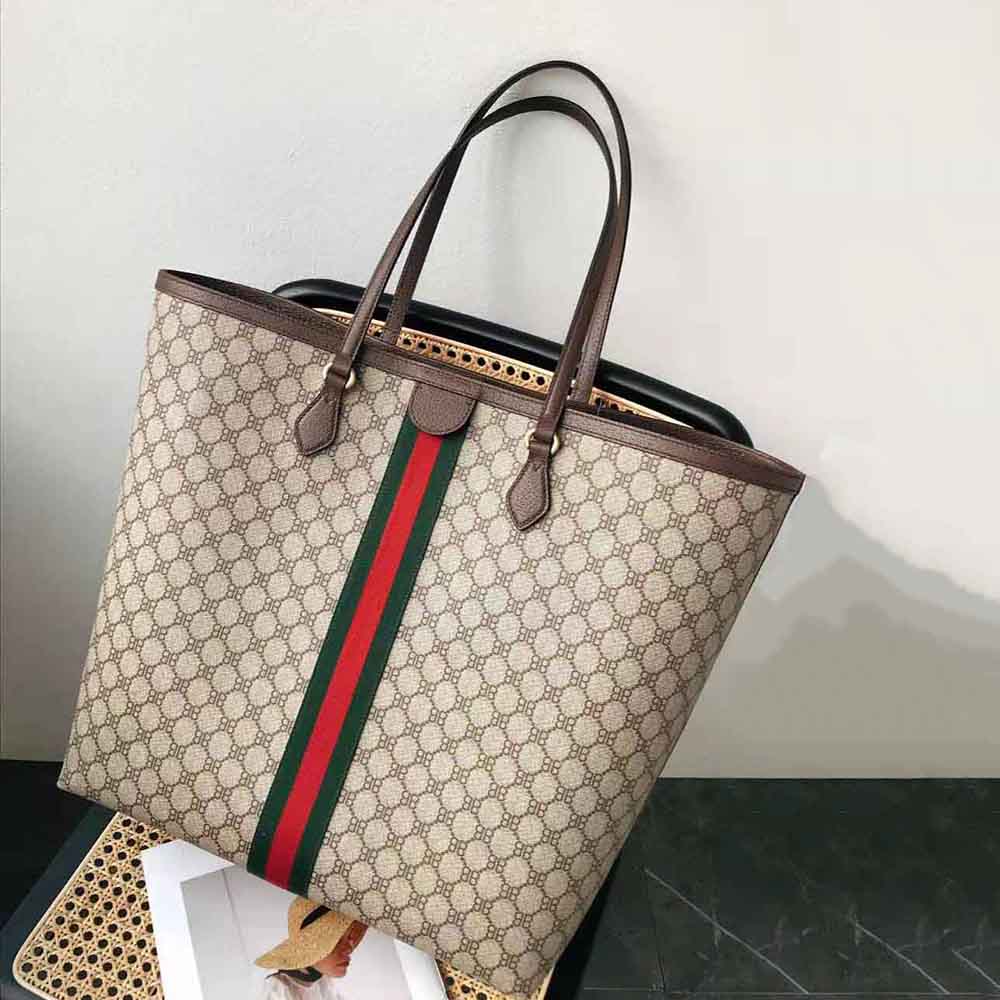 Side angle showing structured silhouette of Balenciaga Men Hacker Large Tote Bag