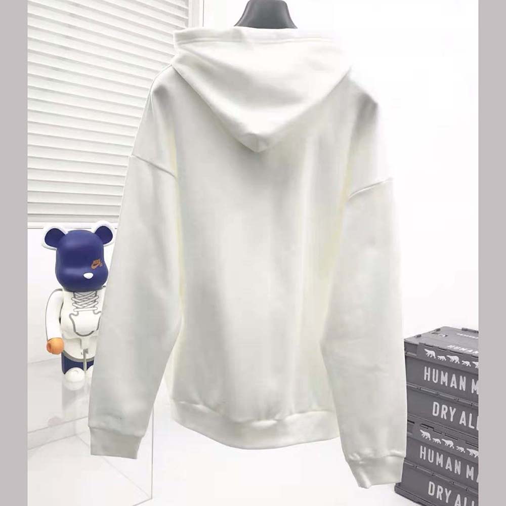 Back view showing oversized silhouette of Balenciaga Men College Wide Fit Hoodie
