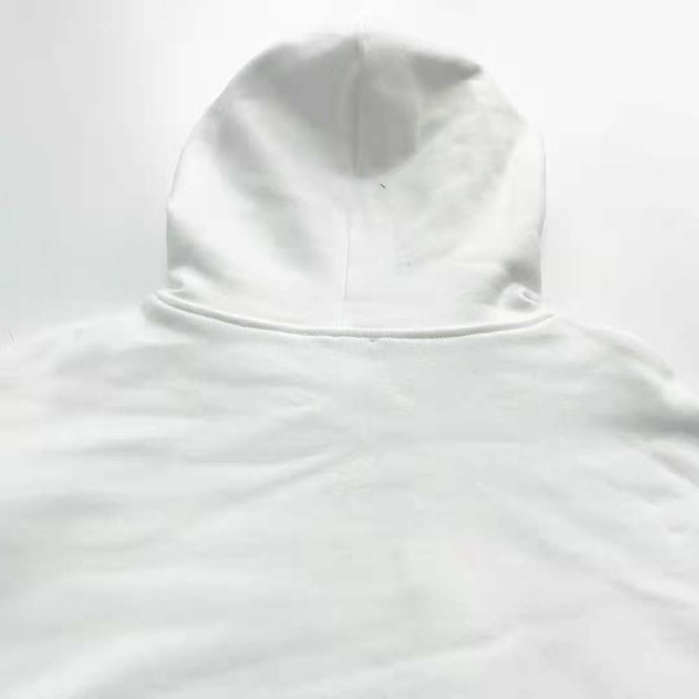 Balenciaga Men College Wide Fit Hoodie in off-white and Dark Blue Medium Fleece - image 5