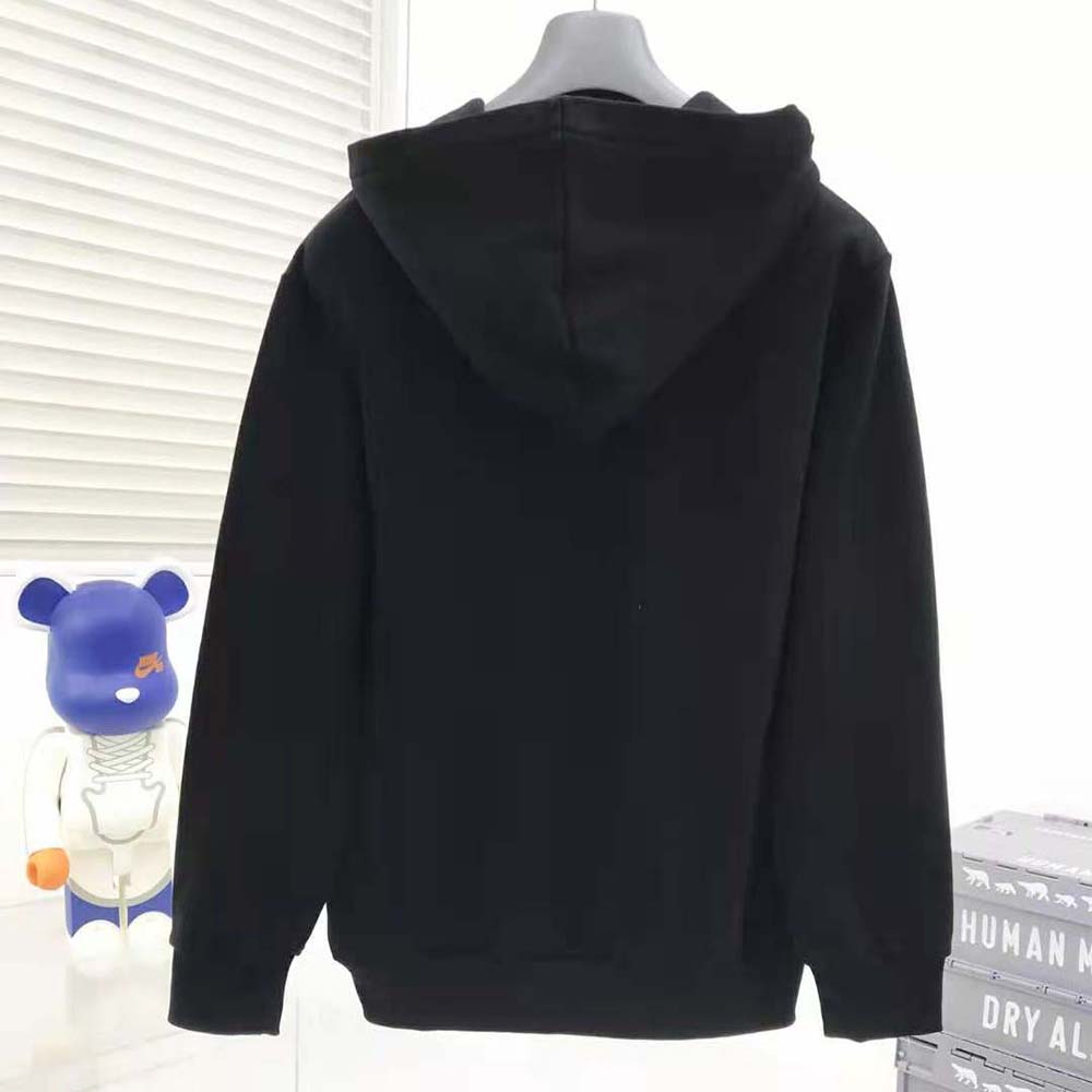 Balenciaga Men Hoodie Wide Fit in Black Heavy Fleece - image 4