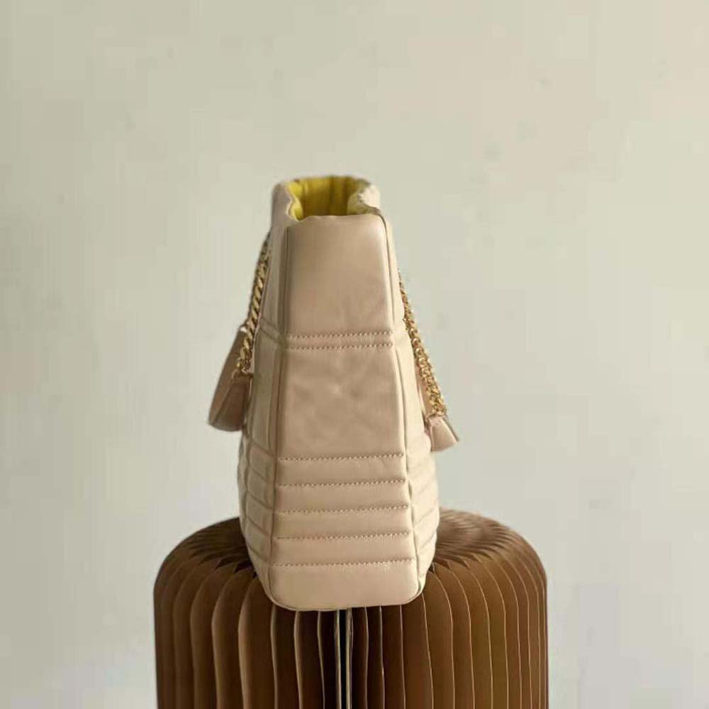Burberry Women Medium Quilted Lambskin Lola Shopper Bag-Sandy - image 7