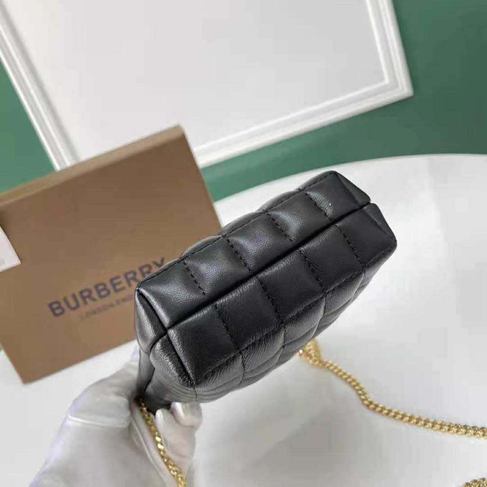 Burberry Women Micro Quilted Lambskin Lola Bucket Bag-Black - image 4