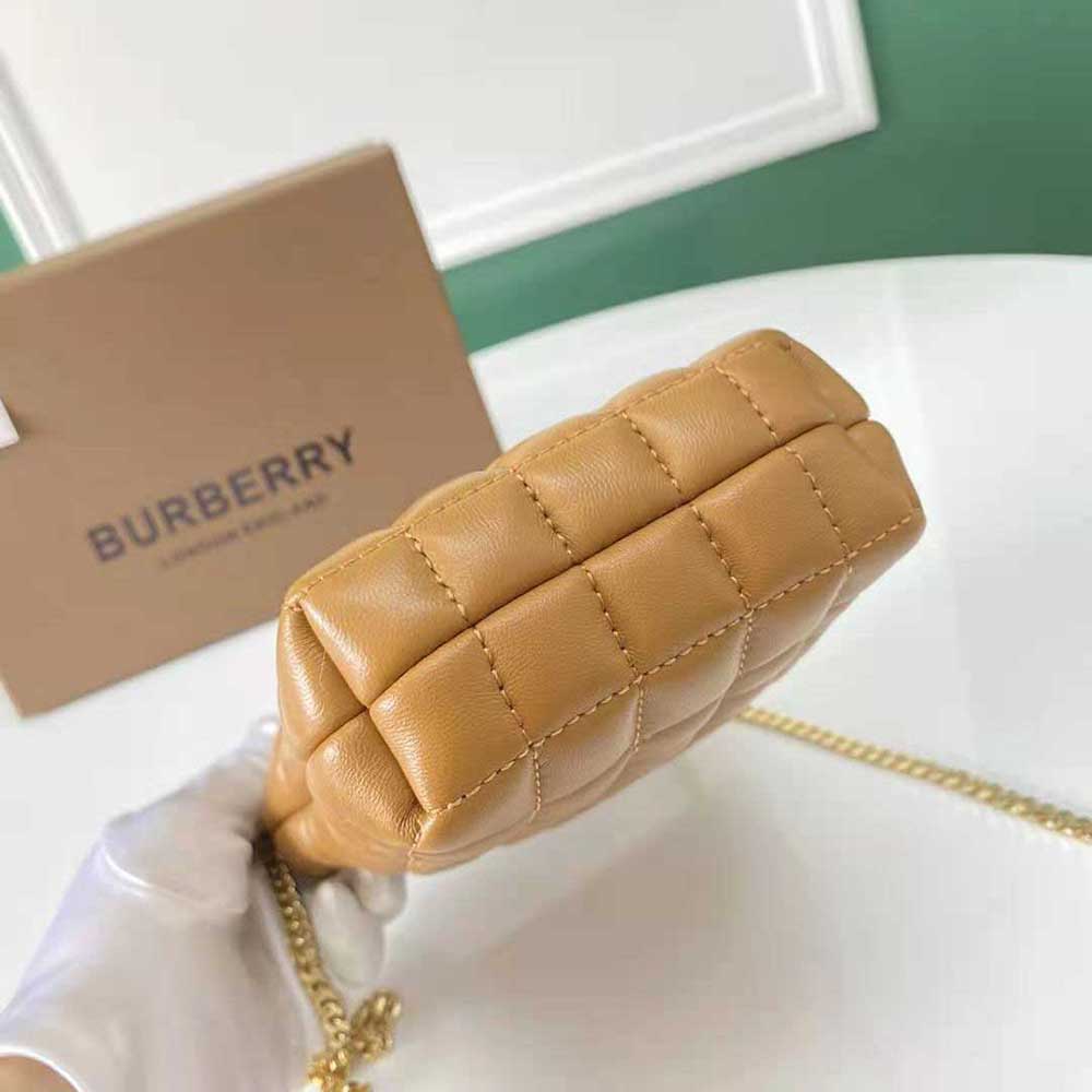 Burberry Women Micro Quilted Lambskin Lola Bucket Bag-Brown - image 5