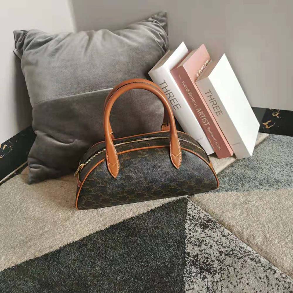 Celine Women Medium Teckel in Triomphe Canvas and Calfskin - image 2