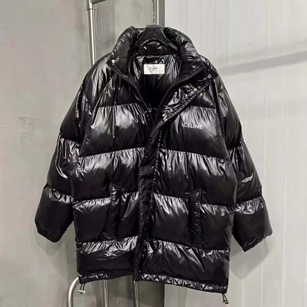 Celine Women Parka in Lightweight Nylon-Black - image 3