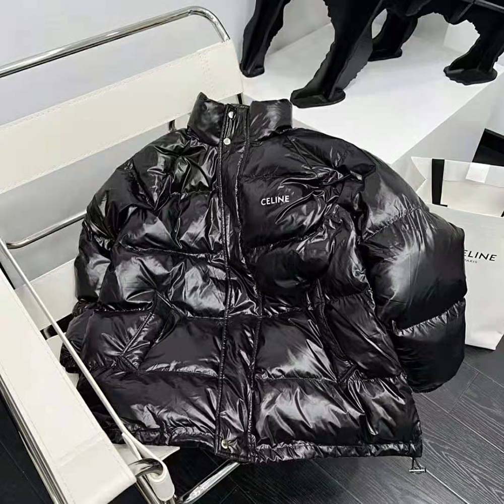 Celine Women Parka in Lightweight Nylon-Black - image 5