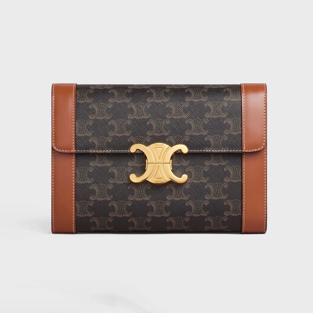 Celine Women Strap Bag Triomphe in Triomphe Canvas and Calfskin - image 1