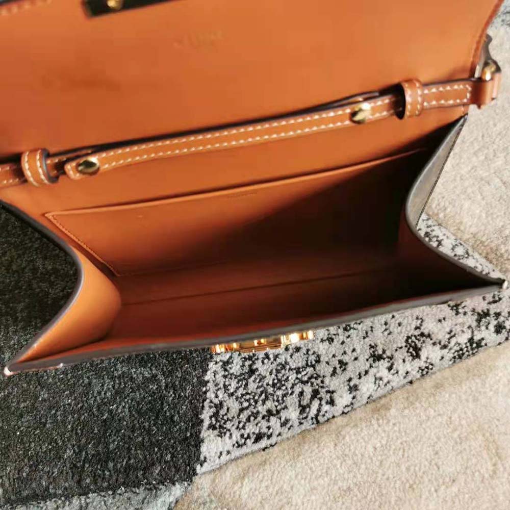 Celine Women Strap Bag Triomphe in Triomphe Canvas and Calfskin - image 6