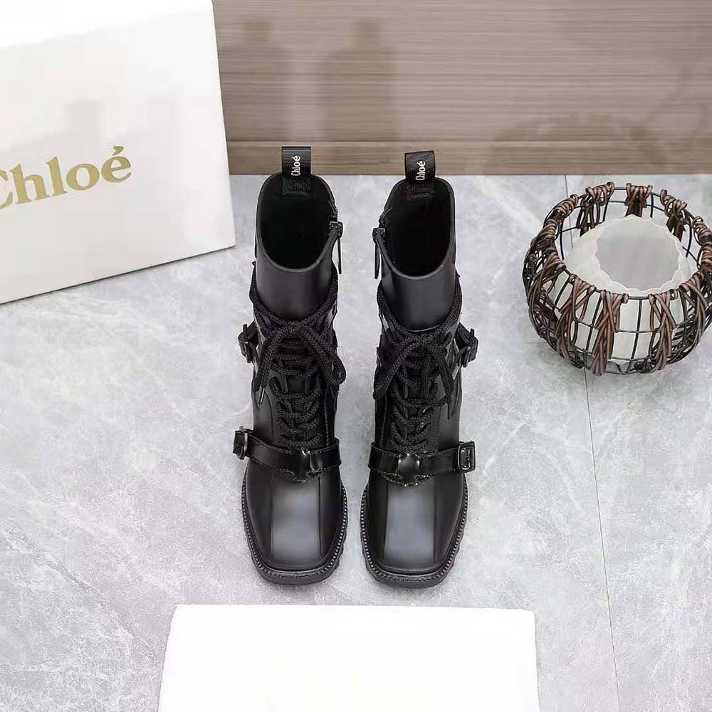 Chloe Women Harnessed Betty Rain Boot in PVC-Black - image 5