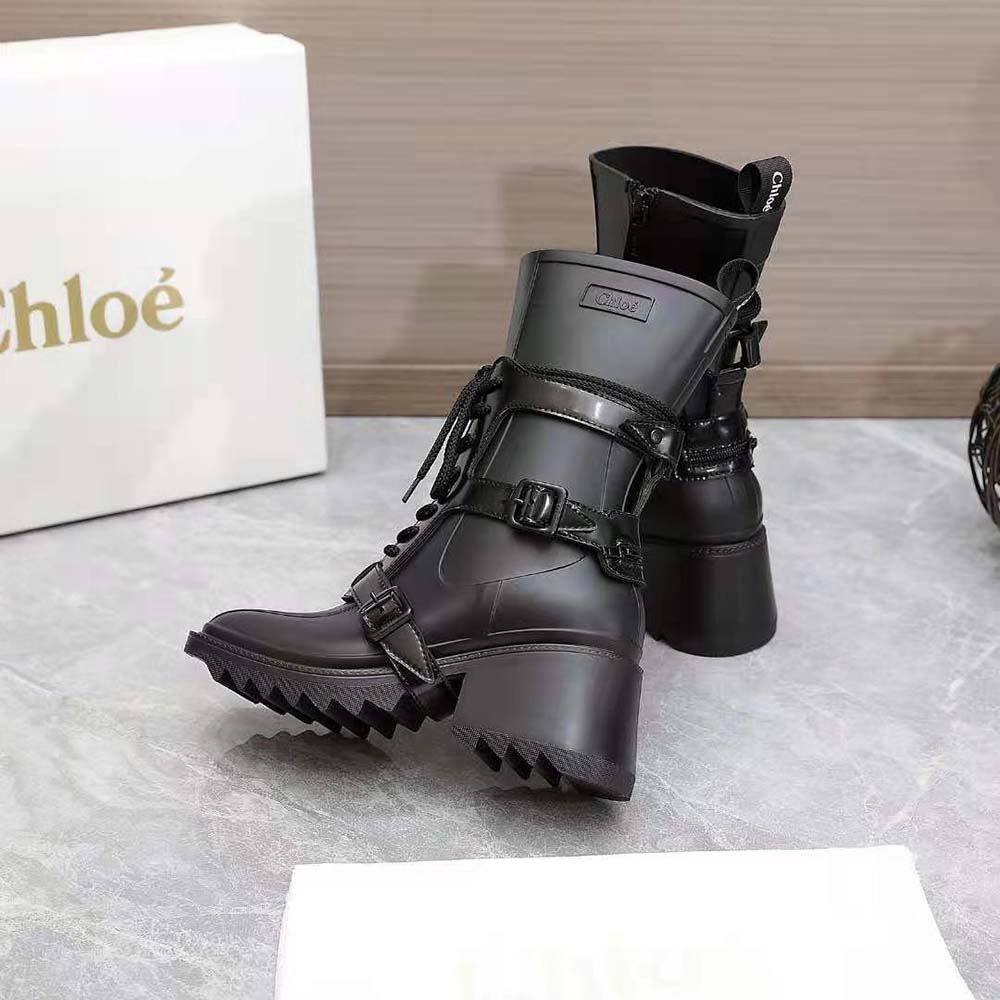 Chloe Women Harnessed Betty Rain Boot in PVC-Black - image 6