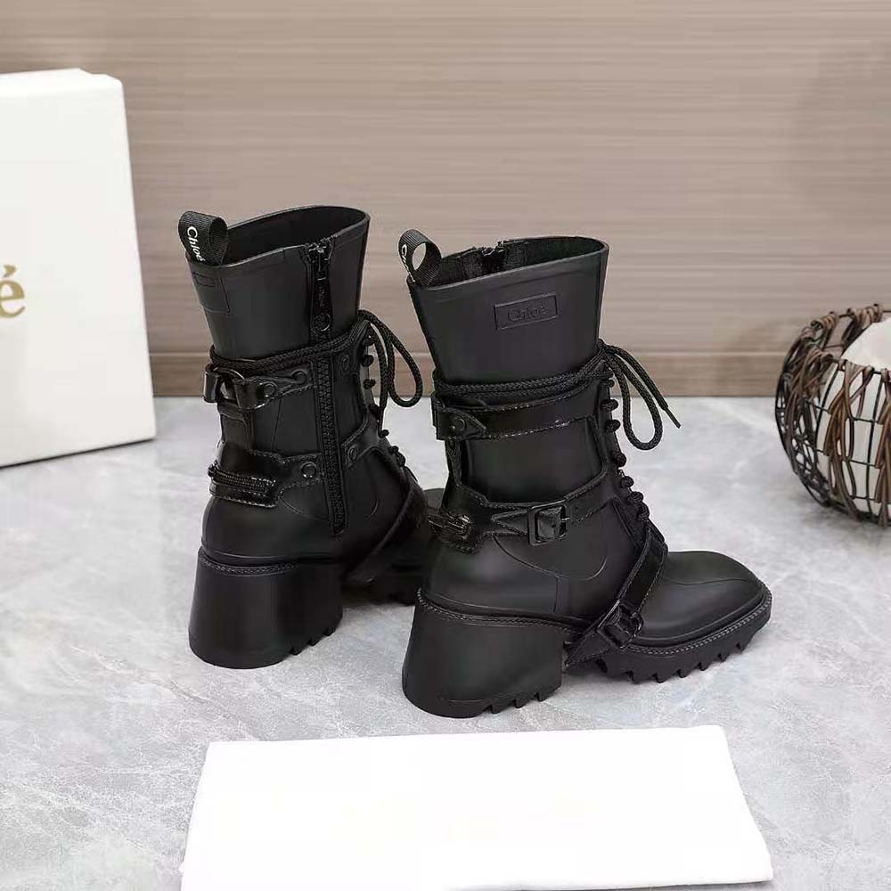 Chloe Women Harnessed Betty Rain Boot in PVC-Black - image 7
