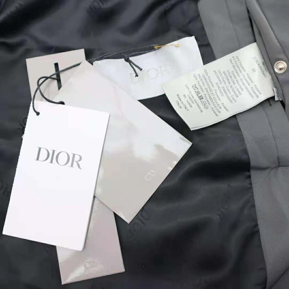 Dior Men Christian Dior Atelier Teddy Blouson Gray Technical Faille - image 10