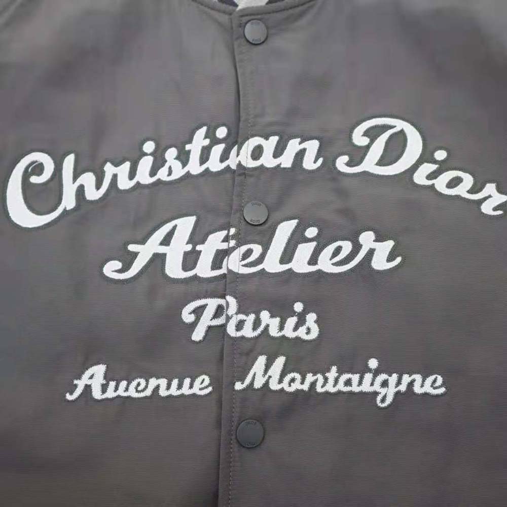 Dior Men Christian Dior Atelier Teddy Blouson Gray Technical Faille - image 6
