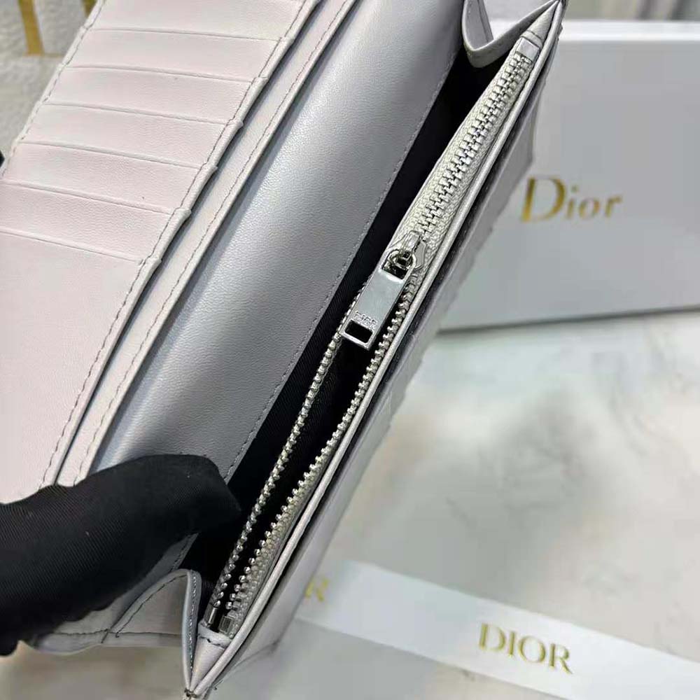 Dior Men Vertical Long Wallet Gray Dior Oblique Galaxy Leather - image 7