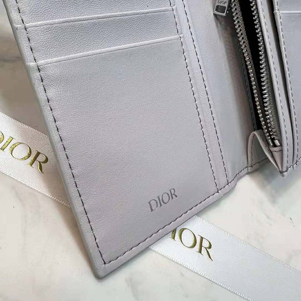 Dior Men Vertical Long Wallet Gray Dior Oblique Galaxy Leather - image 10