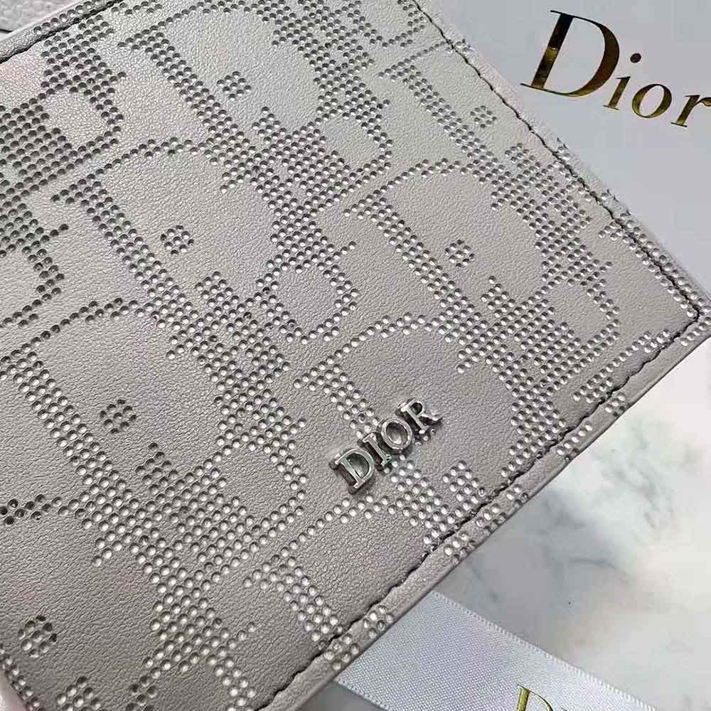 Dior Men Wallet Gray Dior Oblique Galaxy Leather - image 10