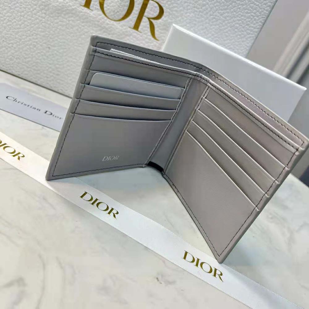 Dior Men Wallet Gray Dior Oblique Galaxy Leather - image 5