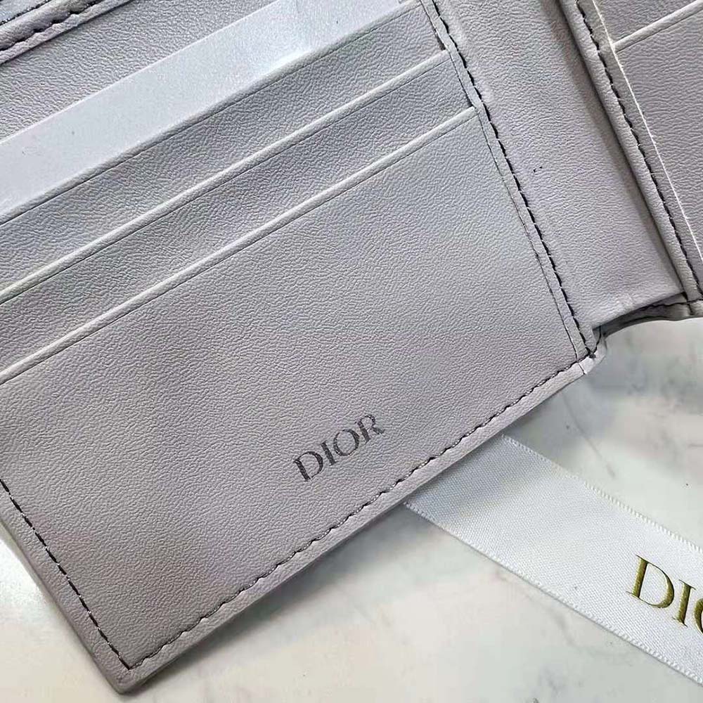 Dior Men Wallet Gray Dior Oblique Galaxy Leather - image 8