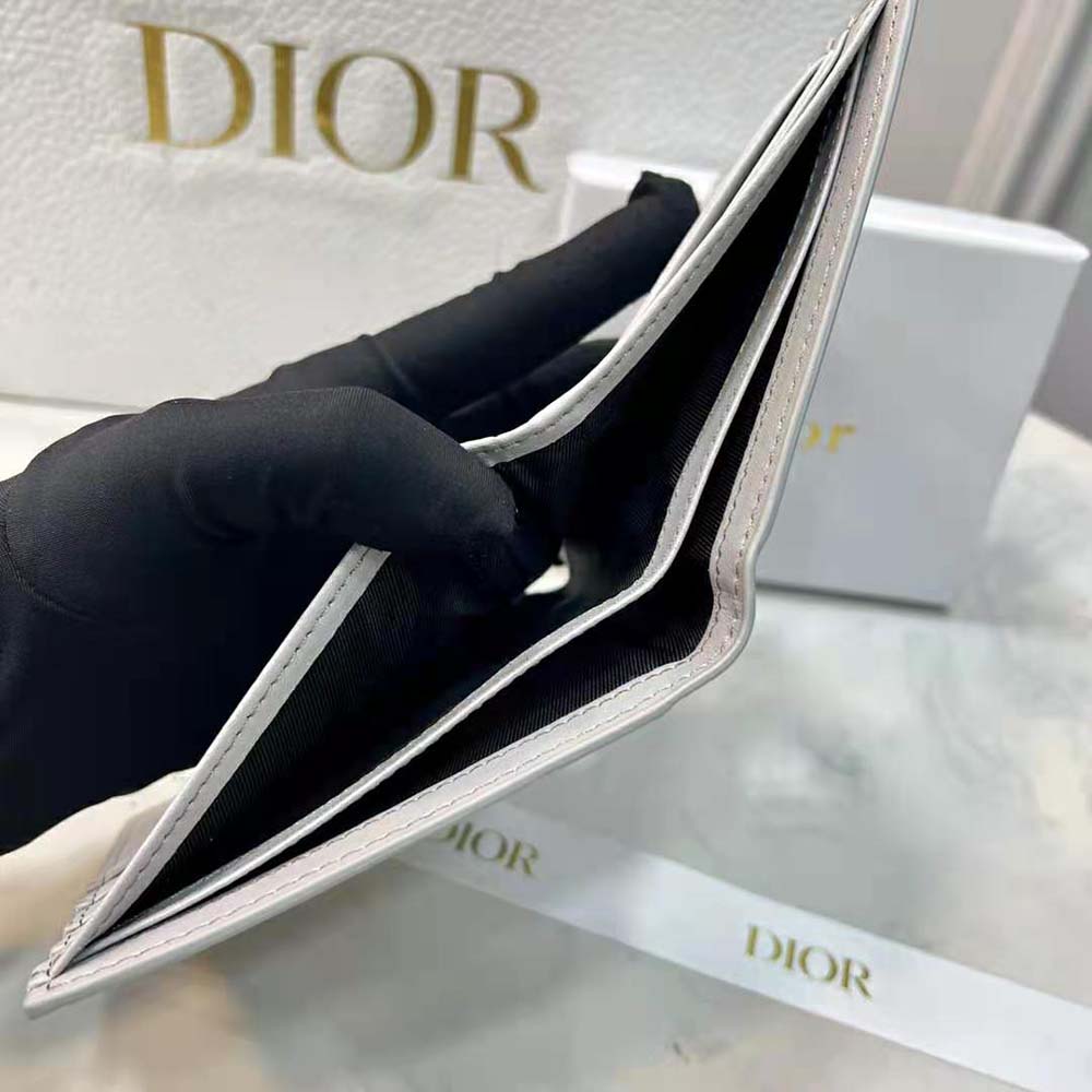 Dior Men Wallet Gray Dior Oblique Galaxy Leather - image 9