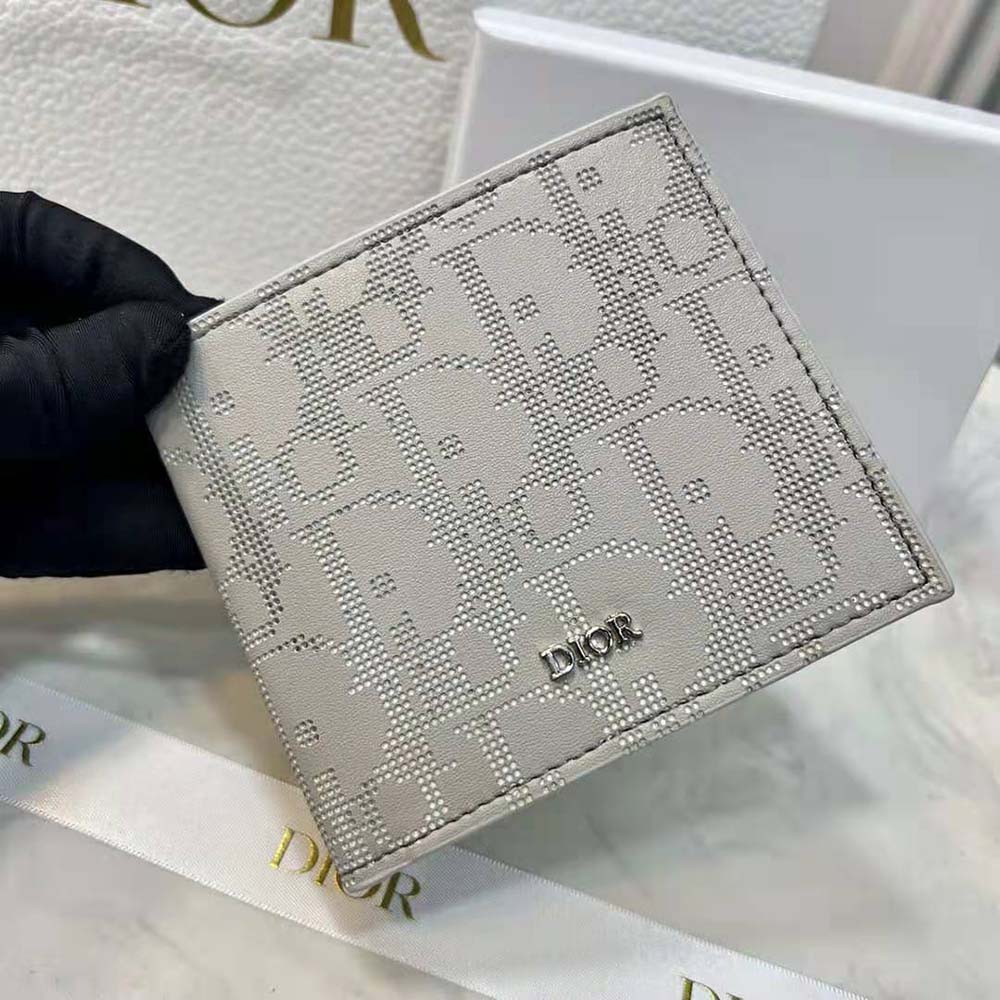 Dior Men Wallet Gray Dior Oblique Galaxy Leather - image 4