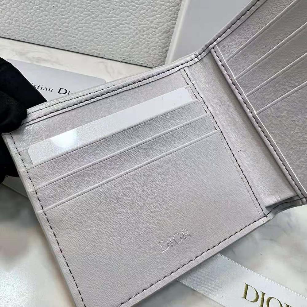 Dior Men Wallet Gray Dior Oblique Galaxy Leather - image 7