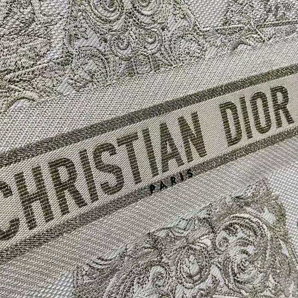 Dior Women Book Tote Gold-Tone Dior Around the World Stella Embroidery - image 8