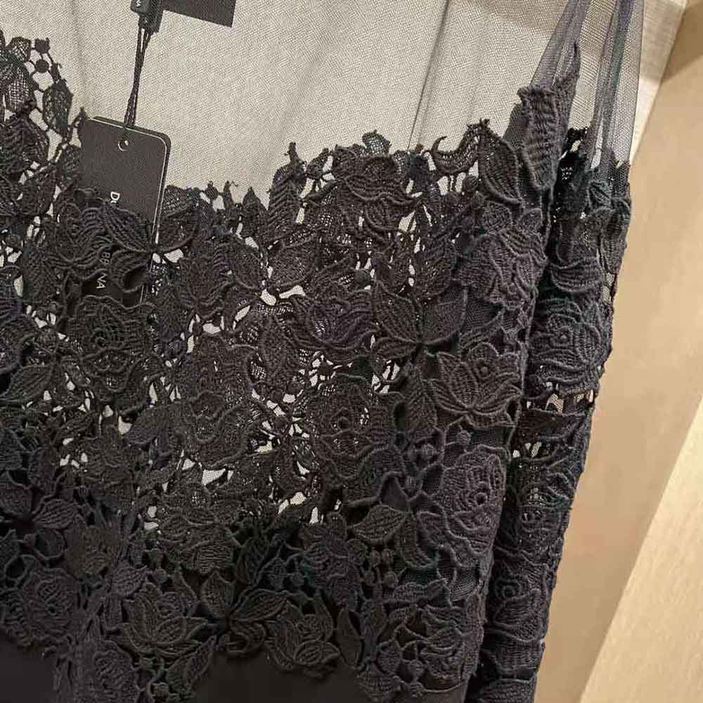 Dolce Gabbana D&G Women Jersey Sweatshirt with Tulle and Macrame Details - image 6