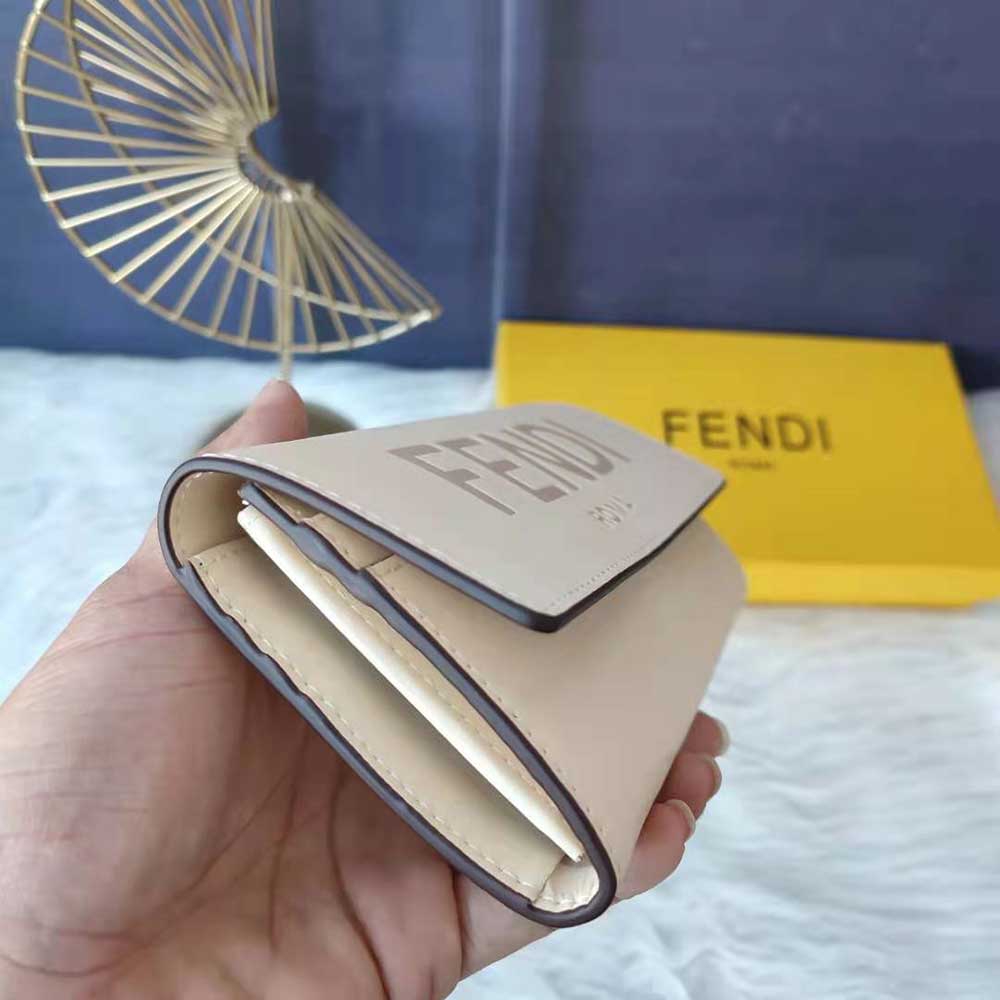 Fendi Women Continental White Leather Wallet Fastened with a Snap Button - image 5