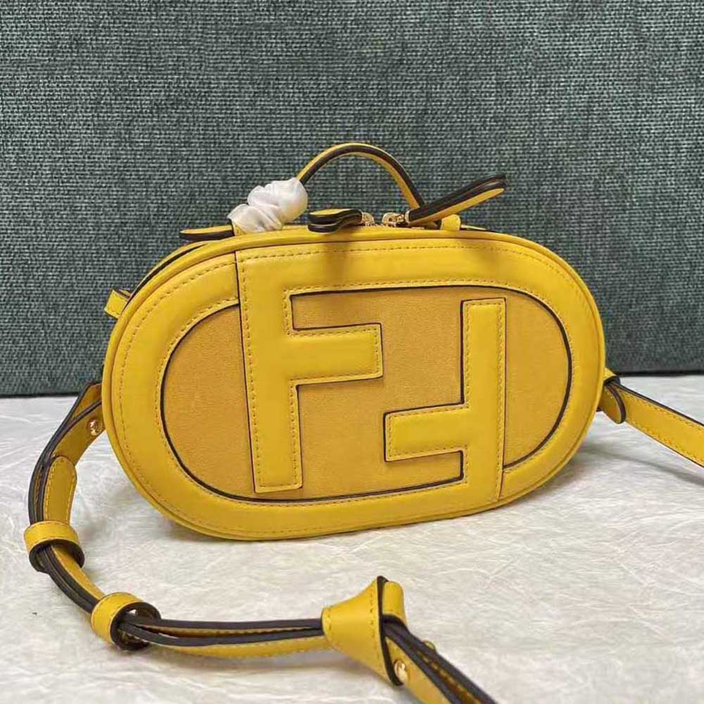 Fendi Women Mini Camera Case Yellow Leather and Suede Mini-Bag - image 2
