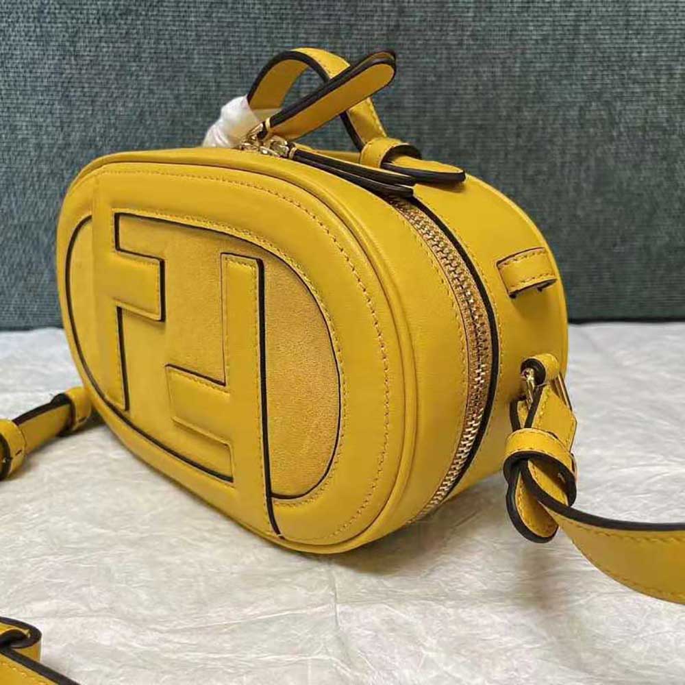 Fendi Women Mini Camera Case Yellow Leather and Suede Mini-Bag - image 5