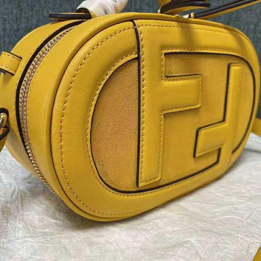 Fendi Women Mini Camera Case Yellow Leather and Suede Mini-Bag - image 6