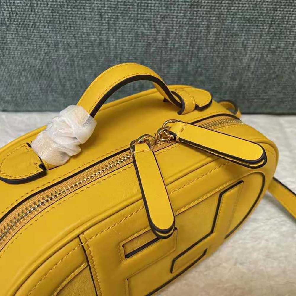 Fendi Women Mini Camera Case Yellow Leather and Suede Mini-Bag - image 7