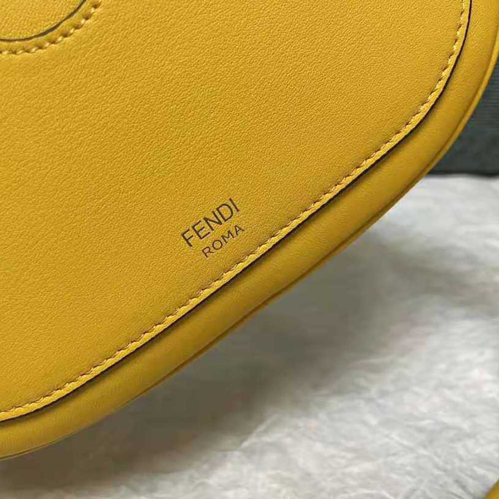 Fendi Women Mini Camera Case Yellow Leather and Suede Mini-Bag - image 8