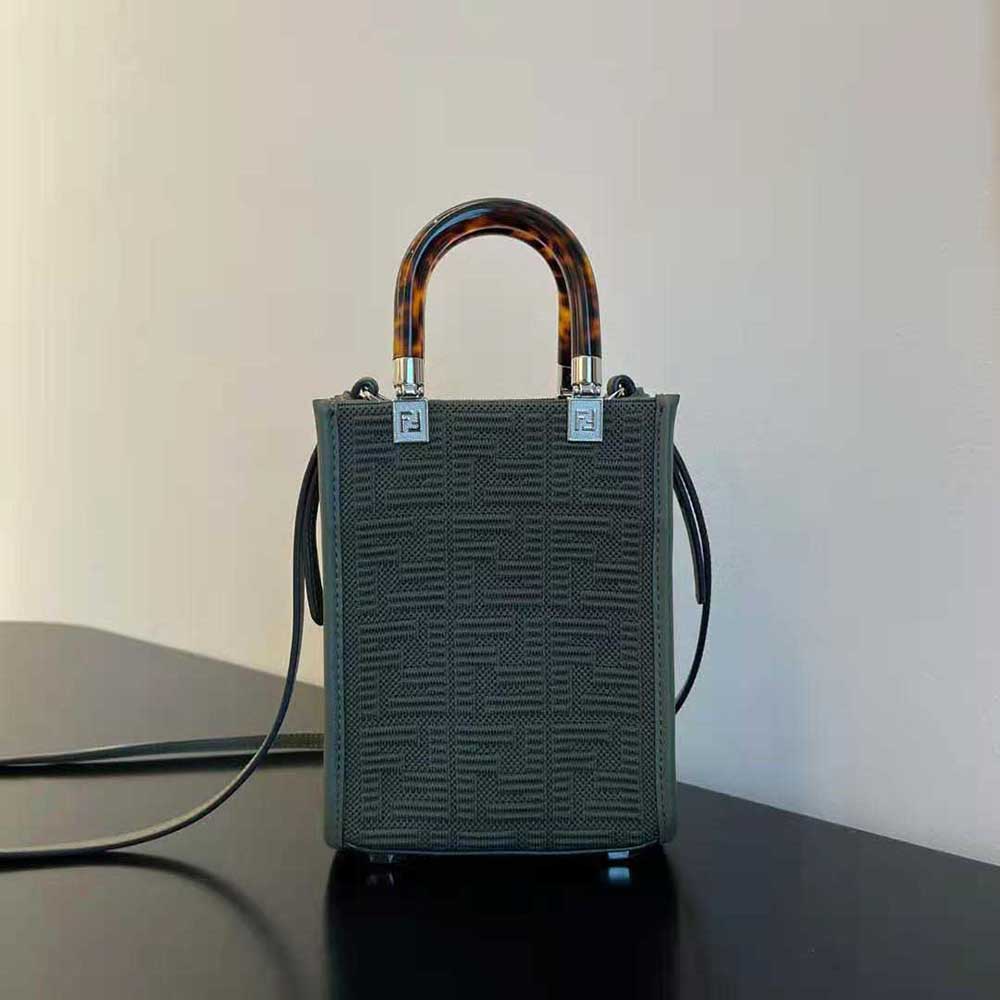Fendi Women Mini Sunshine Shopper FF Fabric Mini-Bag - image 3