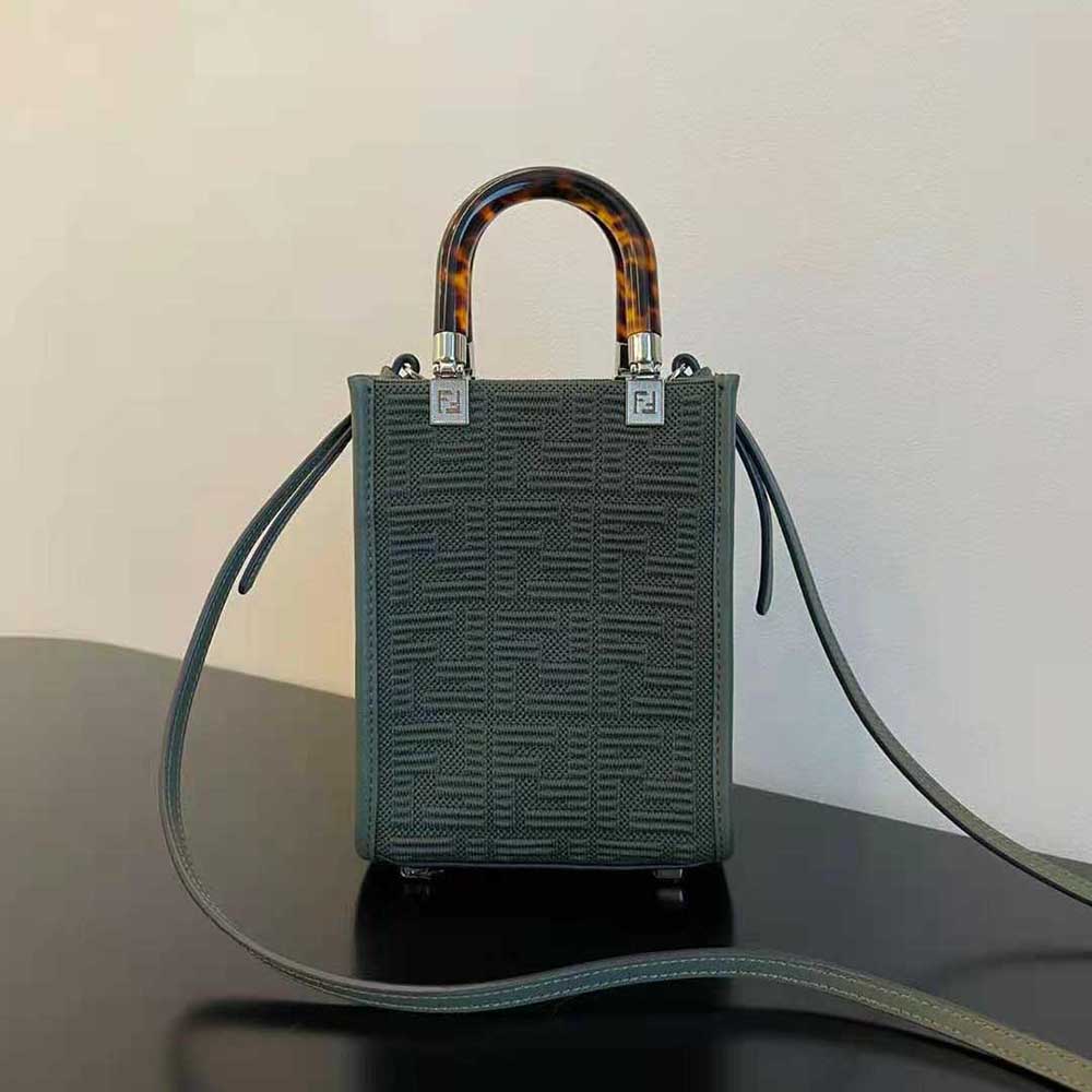 Fendi Women Mini Sunshine Shopper FF Fabric Mini-Bag - image 2