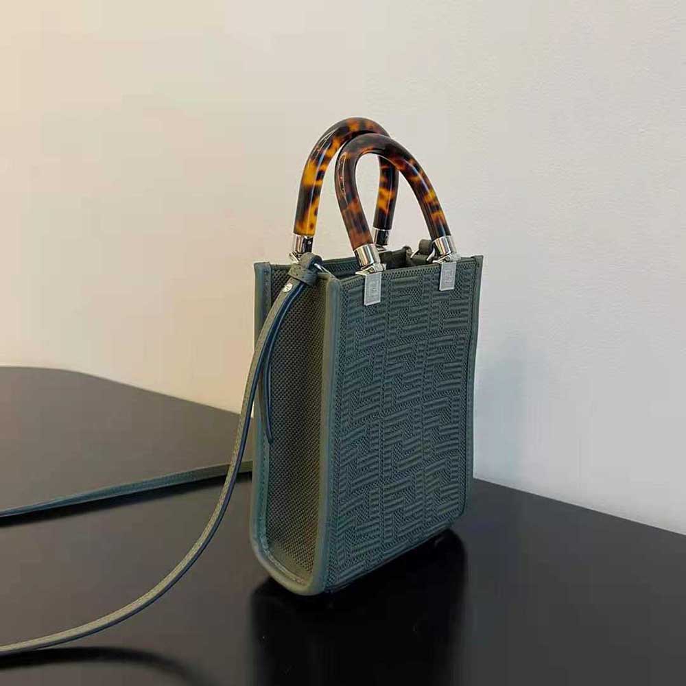 Fendi Women Mini Sunshine Shopper FF Fabric Mini-Bag - image 4