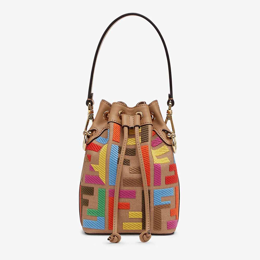 Fendi Women Mon Tresor Multicolor FF Canvas Mini-Bag - image 1