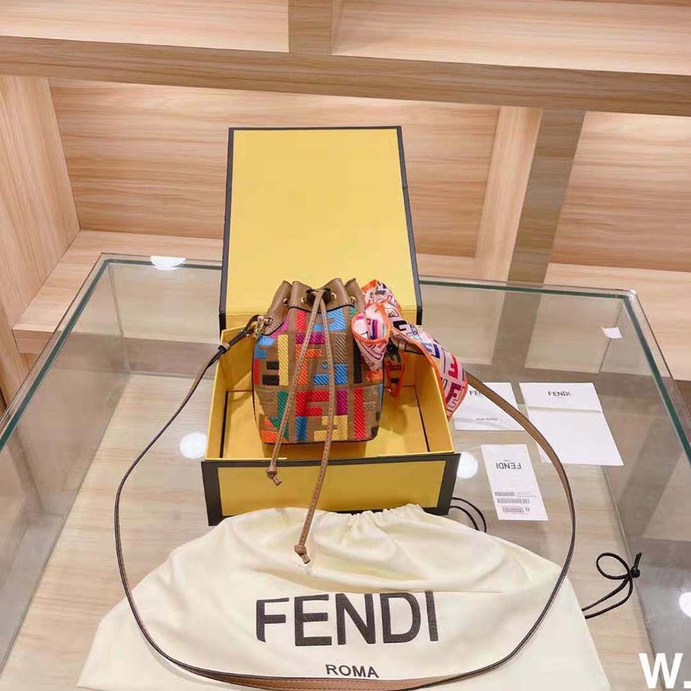 Fendi Women Mon Tresor Multicolor FF Canvas Mini-Bag - image 2