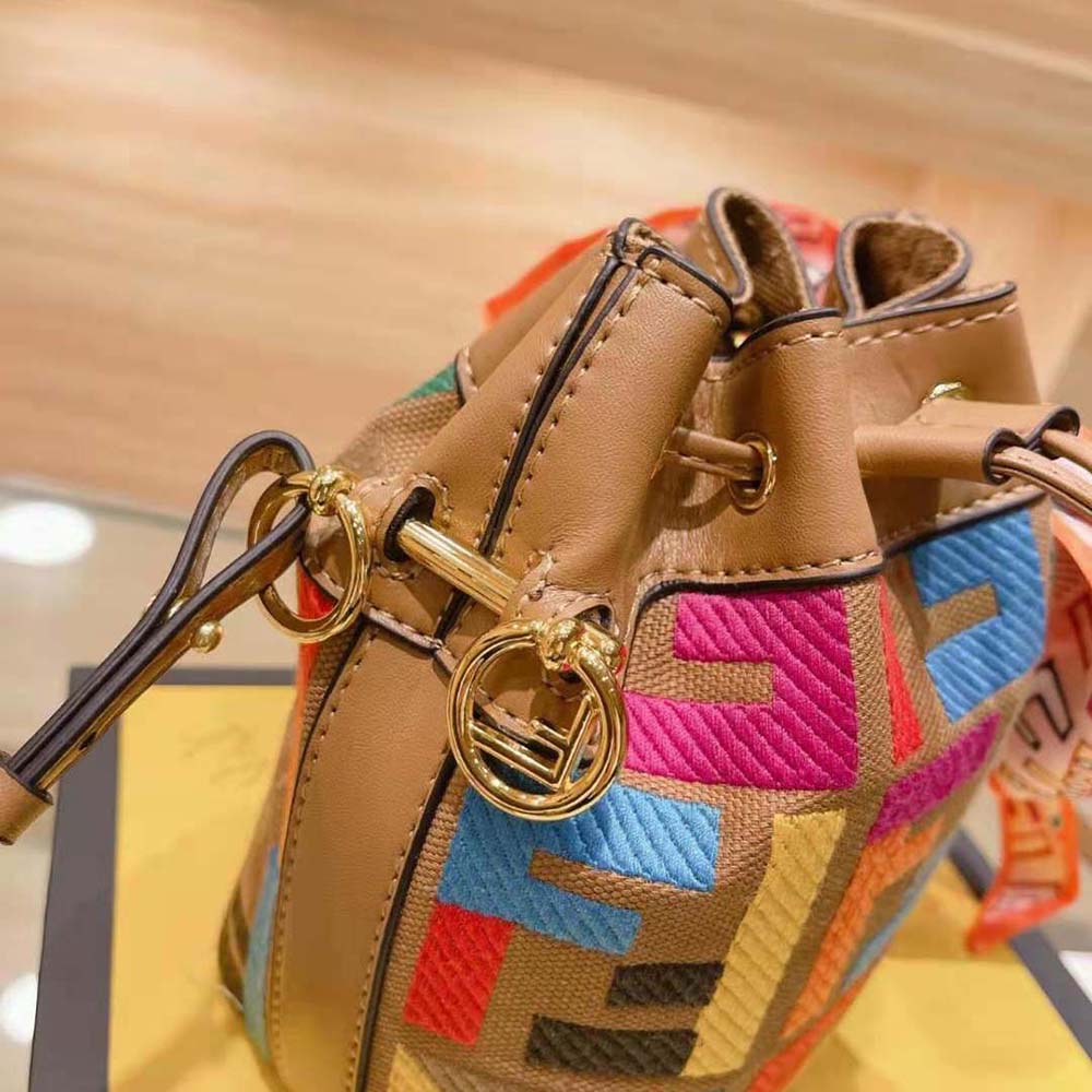 Fendi Women Mon Tresor Multicolor FF Canvas Mini-Bag - image 9