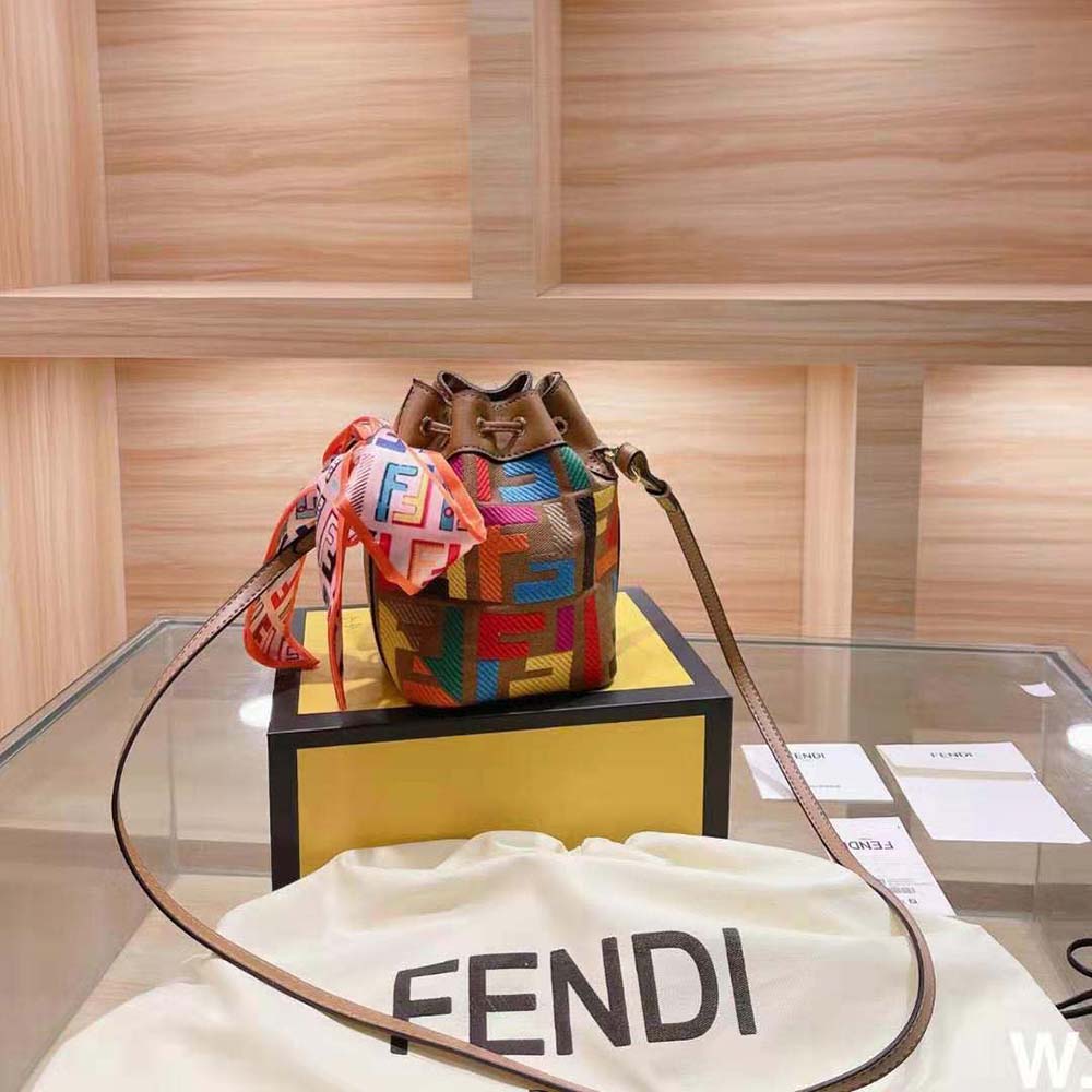 Fendi Women Mon Tresor Multicolor FF Canvas Mini-Bag - image 4