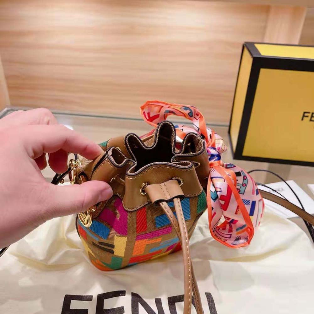 Fendi Women Mon Tresor Multicolor FF Canvas Mini-Bag - image 7